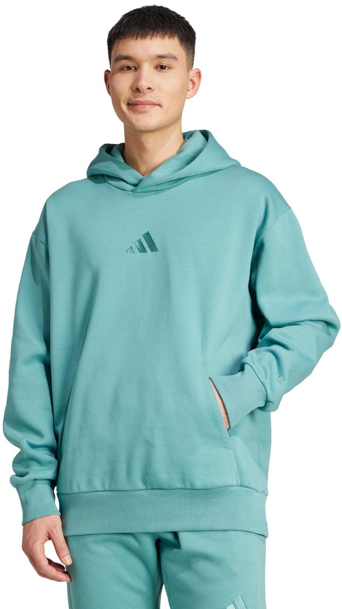 adidas ALL SZN Fleece Fleecetrui Heren Turquoise