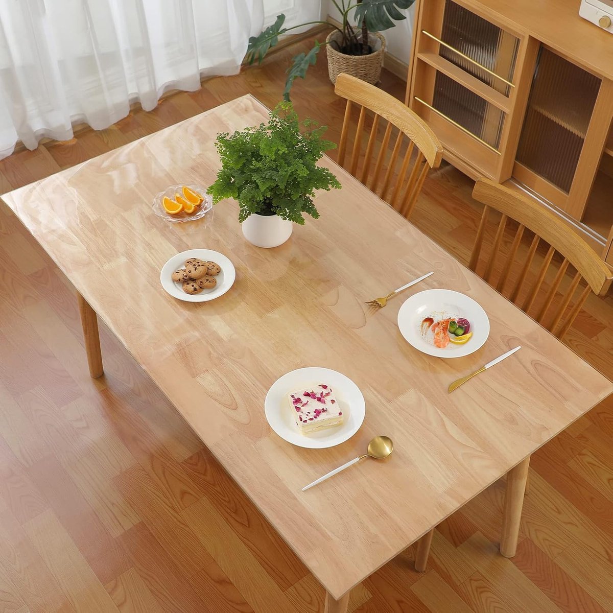 Transparant Tafelkleed Dik PVC Tafelbescherming voor Keuken en Eetkamer