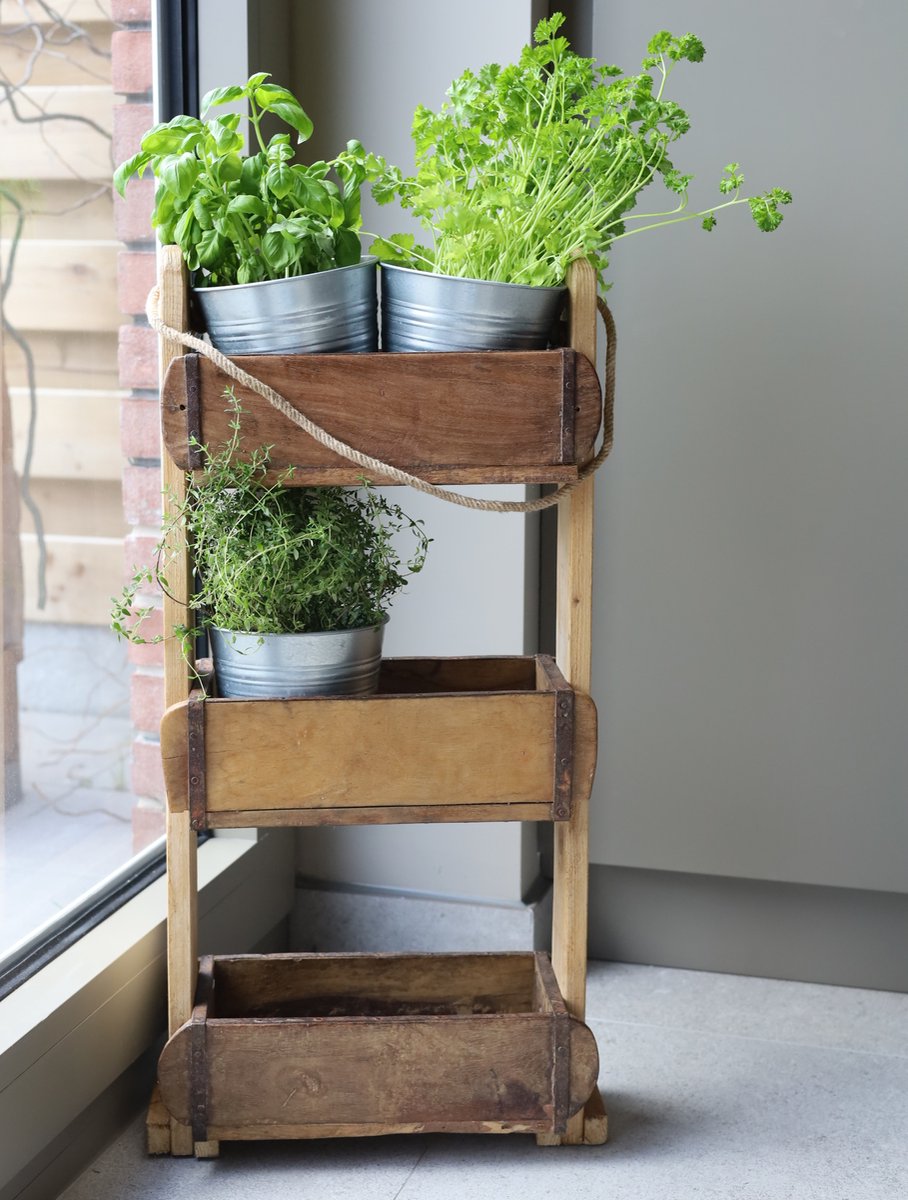 Houten opbergschap om op te hangen, brick mould bakje badkamer keuken decoratie, koffie corner opbergbak, houten tray