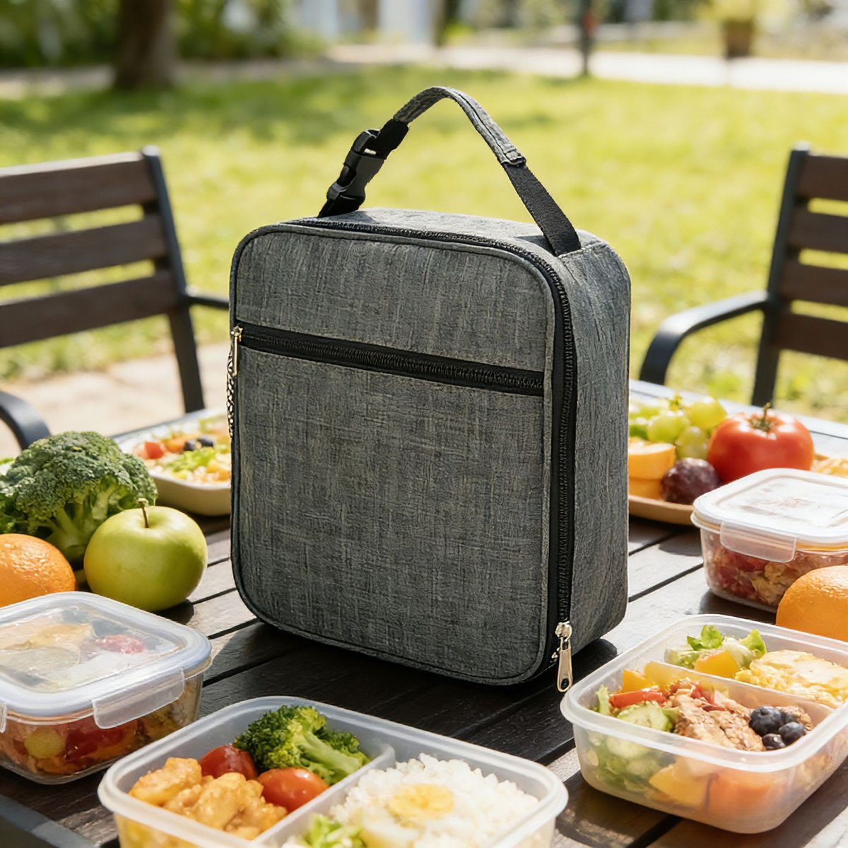 Heren Lunchtas – Herbruikbare Thermo Maaltijdtas – Compact & Geïsoleerd – Voor Werk of School – Unisex - Marineblauw — cadeau in Cadeau-ideeën - foto 4