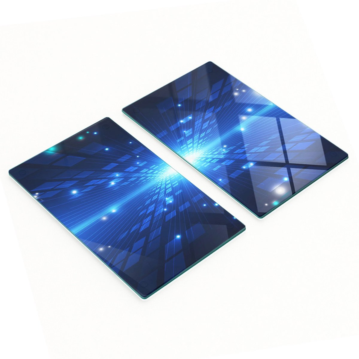 Decoratieve glazen serveerplanken voor snacks, driedimensionaal, 2x30x52 cm