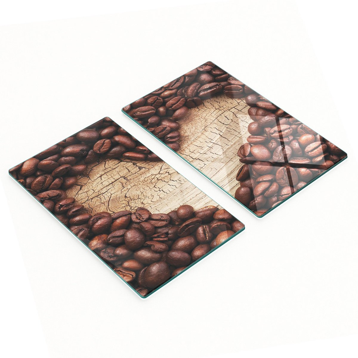 Multifunctionele decoratieve glazen koffieplank in hartvorm 2x30x52 cm