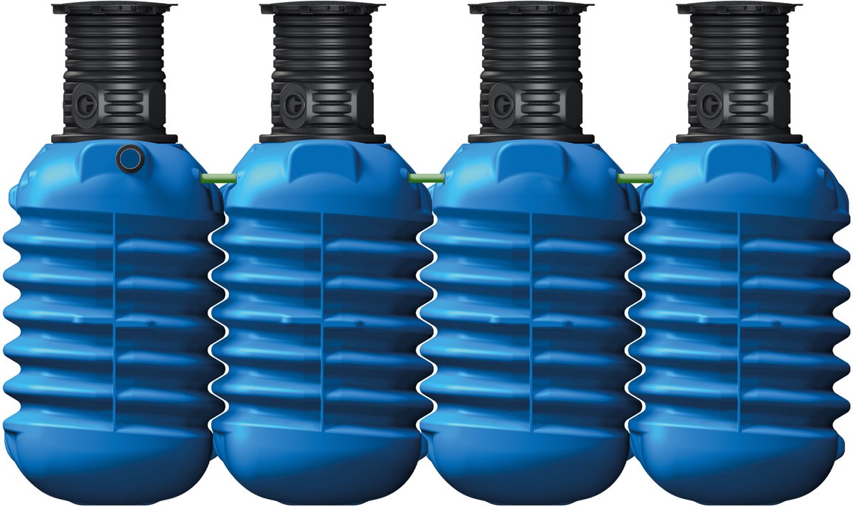 4rain MODULARIS ondergrondse regenwatertank 10000 L incl. schachtverlenging