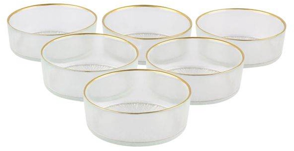 BRICARD REXY KOMMEN SET | 12 CM TRANSPARANT-GOUD 6-DELIG