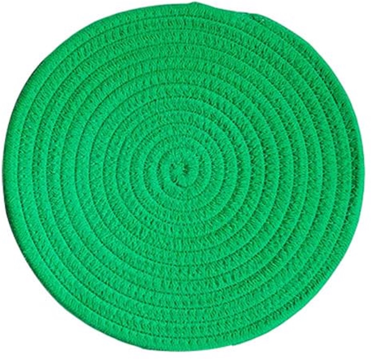 Antislip onderzetter van katoendraad – Stijlvolle, hittebestendige, rond gevlochten placemat voor koken en bakken – 1 stuk, groen, 40 x 30 cm