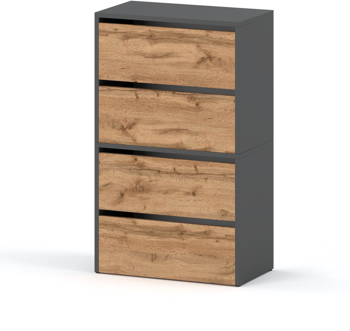 Schoenenkast HIT Grijs Mat Eiken Wotan 100 CM