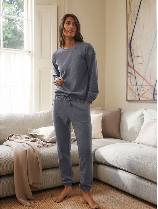 Next Gezellige pyjama met wafeldessin en lange mouwen