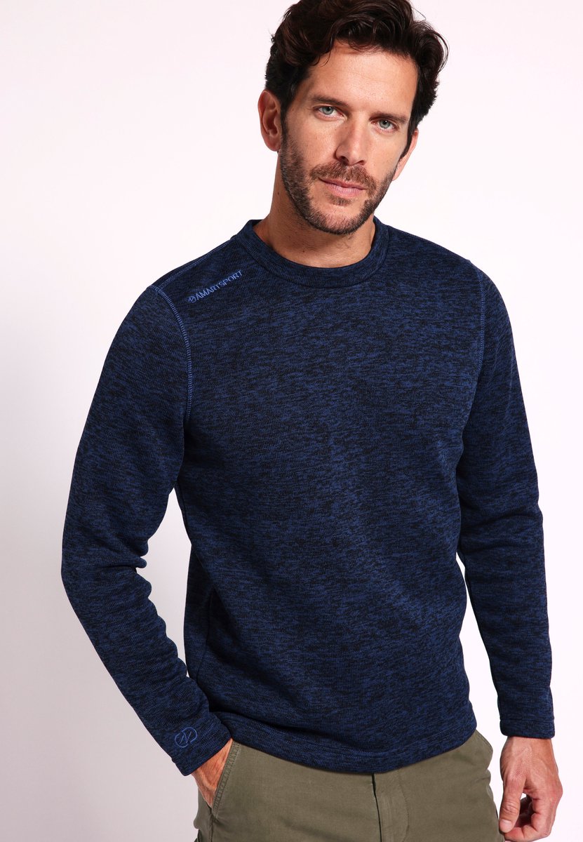 Damart - Herenfleecetrui met opstaande kraag Thermolactyl - Heren - Blauw - (94-101) M