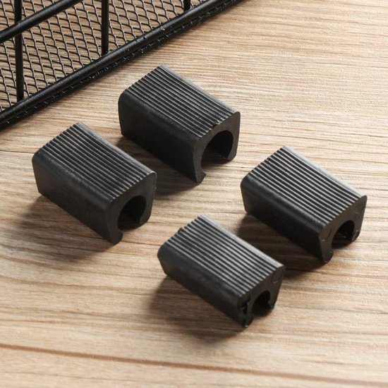 20Pcs Plastic Household Floor Protector - Non-Slip Chair Leg Caps - Tube Insert Diameter 12mm - Zwart — afbeelding 3