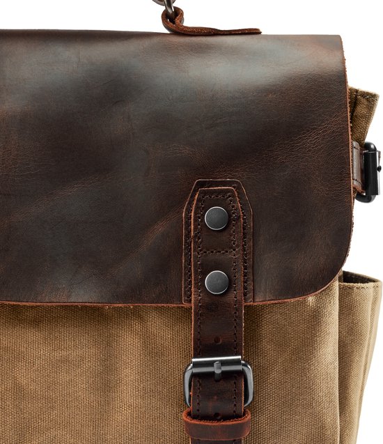 Sac à bandoulière de style vintage couleur havane