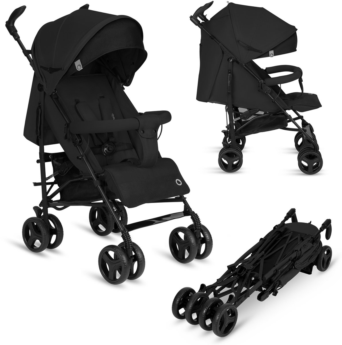 Lionelo Irma - Buggy - Wandelwagen- Lichte 7kg - tot 15 kg - Geveerde wielen - 360° - tot 5 jaar - Opbergmand - Verstelbare handgreep - Snel inklapsysteem - Compact formaat van Lionelo