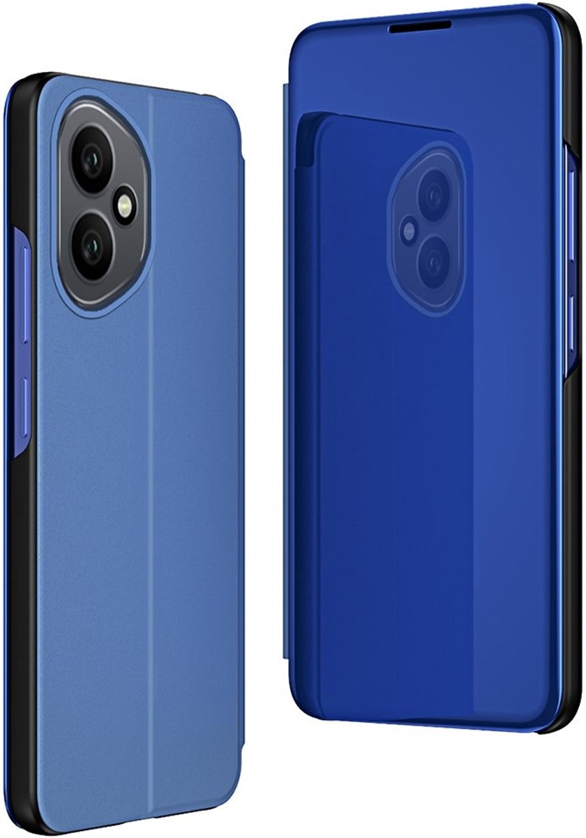 Hoesje geschikt voor HONOR 400 - Phonesta Smart View Mirror Book Case - Blauw