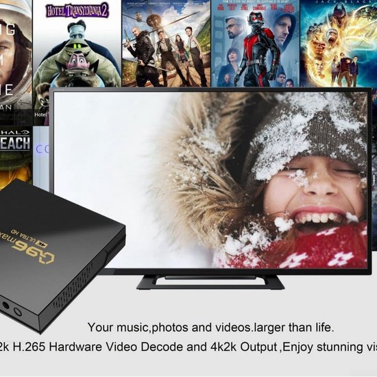 4K UHD Android Mediaspeler met H313 Processor 1GB/8GB voor Streaming — afbeelding 2