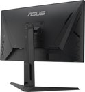 Achterkant van een zwarte ASUS TUF Gaming monitor, met de ASUS logo en de TUF Gaming branding.