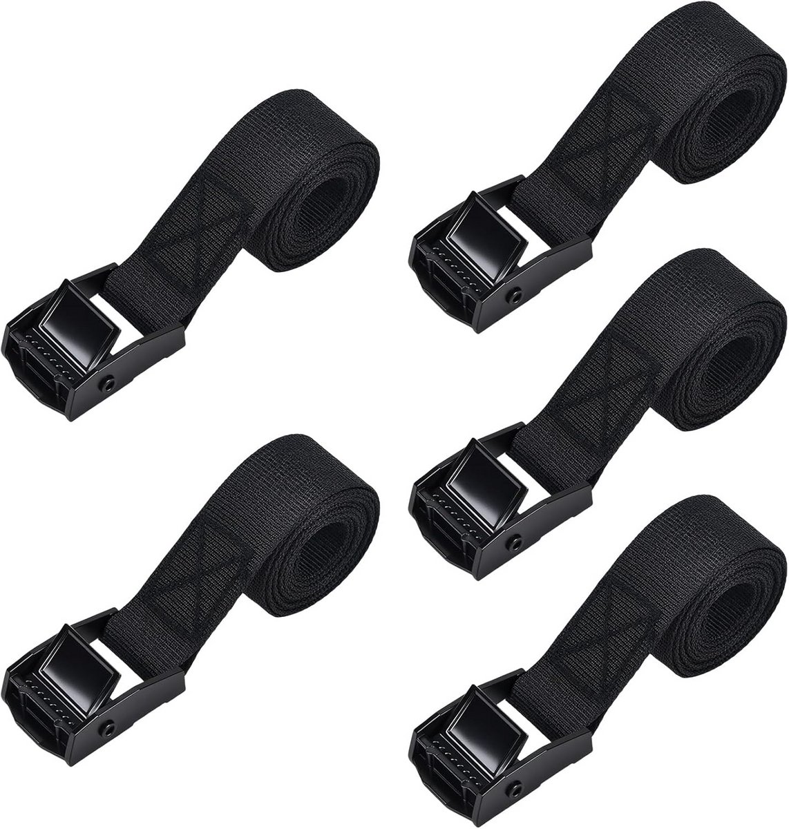 5x Korte Spanbanden 50 cm met RVS Gesp - Verstelbare Sjorriemen 250 kg