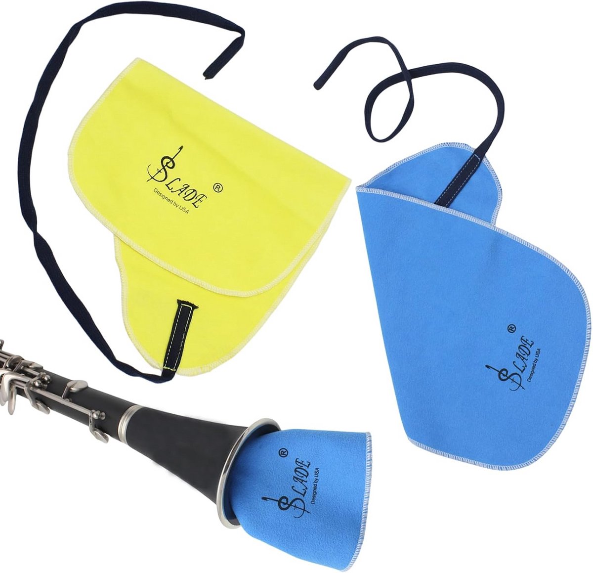 2x Microvezel Poetsdoek voor Saxofoon Fluit en Klarinet