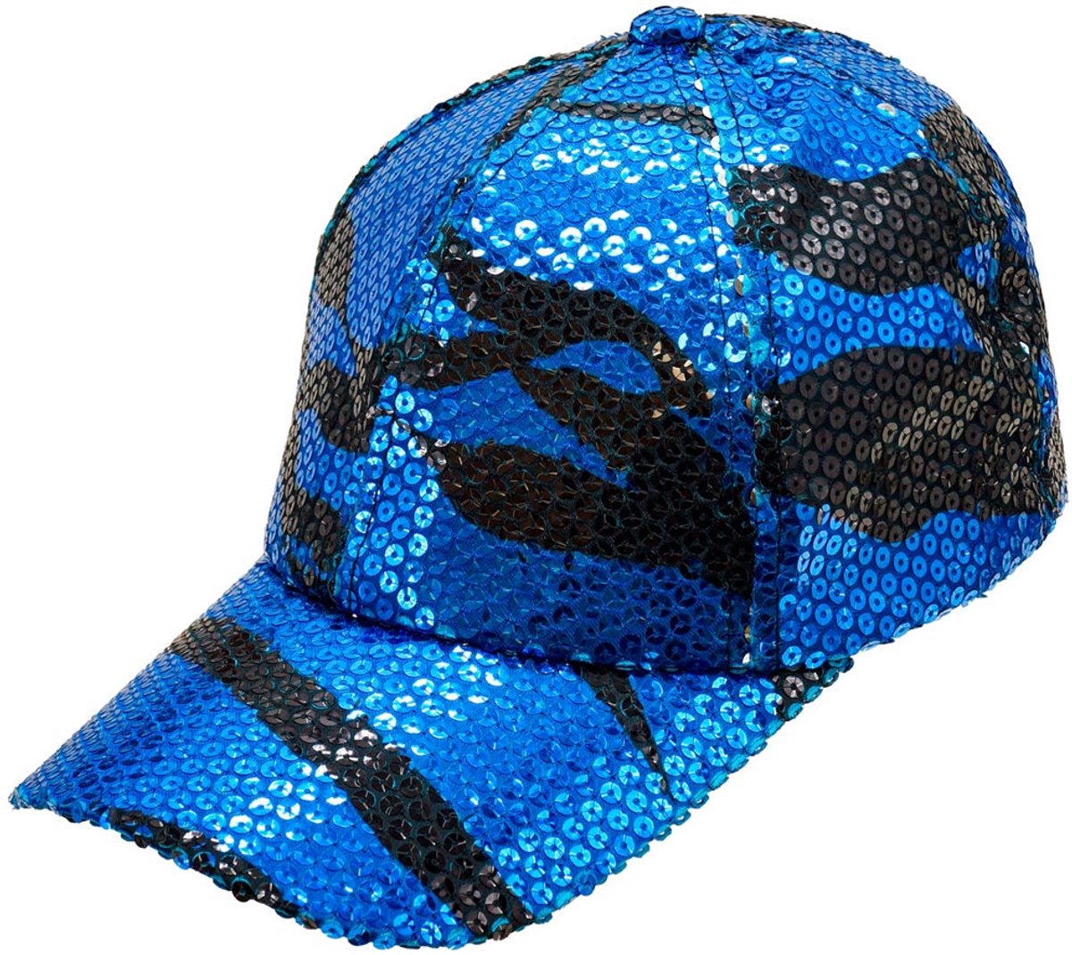 Pet pailletten blauwe golf