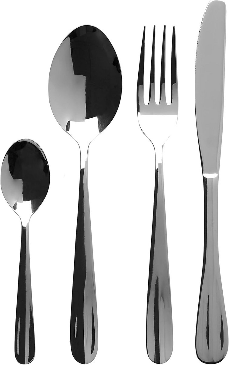 Roestvrijstalen Bestekset 16 Delig - Complete Set Voor 4 Personen