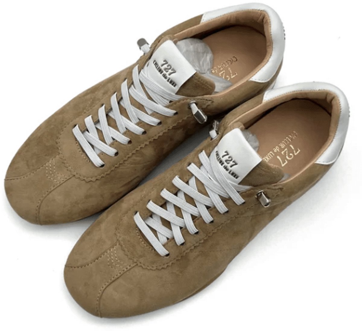 Cdl Dames Veterschoen | Camel | Maat: 40