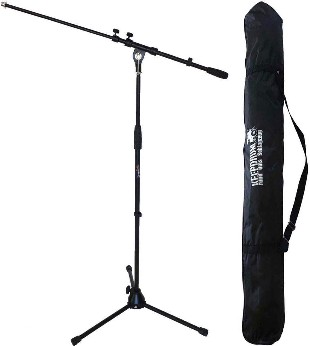 Microfoonstatief met Galg en Metalen Basis, verstelbaar 100-176cm + Draagtas