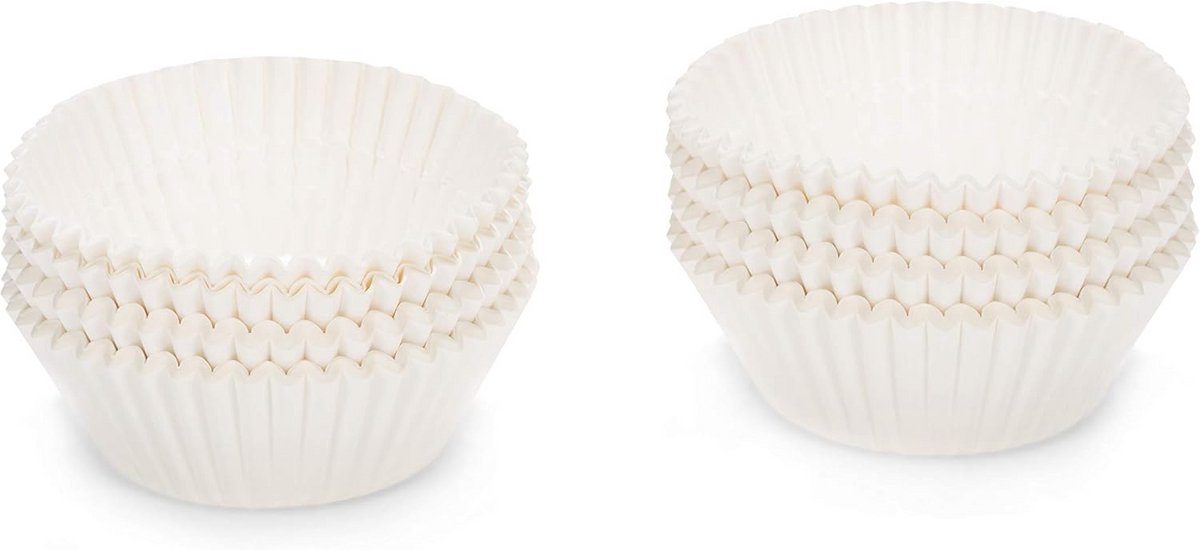200 Witte Cupcake Vormpjes - 5 cm - Bakvormpjes voor Muffins en Cupcakes