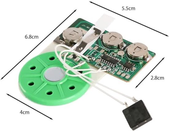 4 Minuten DIY Spraakmodule – Opneembare Geluidschip Met Knop, Ideaal Voor Wenskaarten En Cadeaudozen