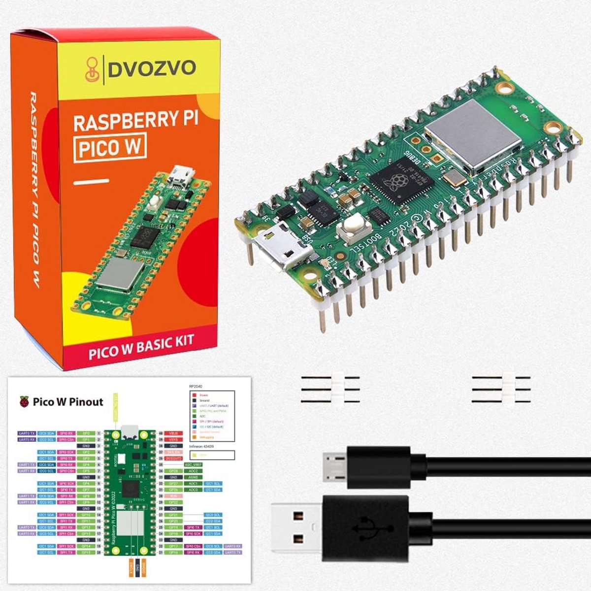 Raspberry Pi Pico W Microcontroller met WiFi voor Slimme Projecten