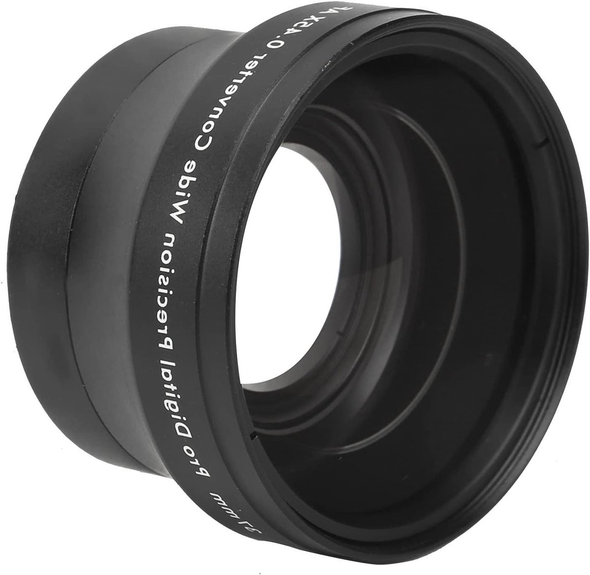Cocoplus - Camera groothoeklens - Breedbeeld - Extra lens - Zwart - Optische glas - Legering - Compatibel met 37 mm cameralens.