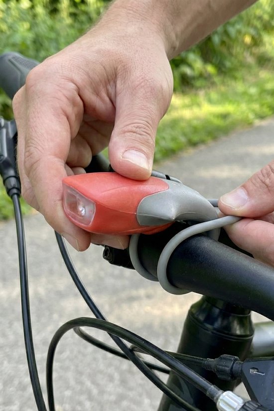 Oneay LED Fietslamp Clip-On 2 Stuks - 2 Lichtstanden Veiligheidslamp voor Fiets, Rollator, Rolstoel en Wandelstok — afbeelding 2