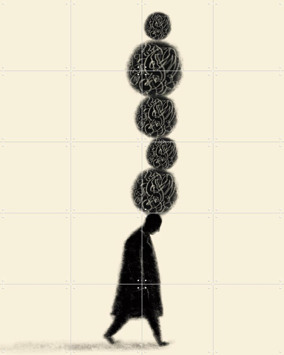 IXXI Load, Jeska Verstegen - 80 x 100 cm - Gratis ophangtool - Grote wanddecoratie en posters - Illustraties, Minimalisme, Woonkamer, Slaapkamer