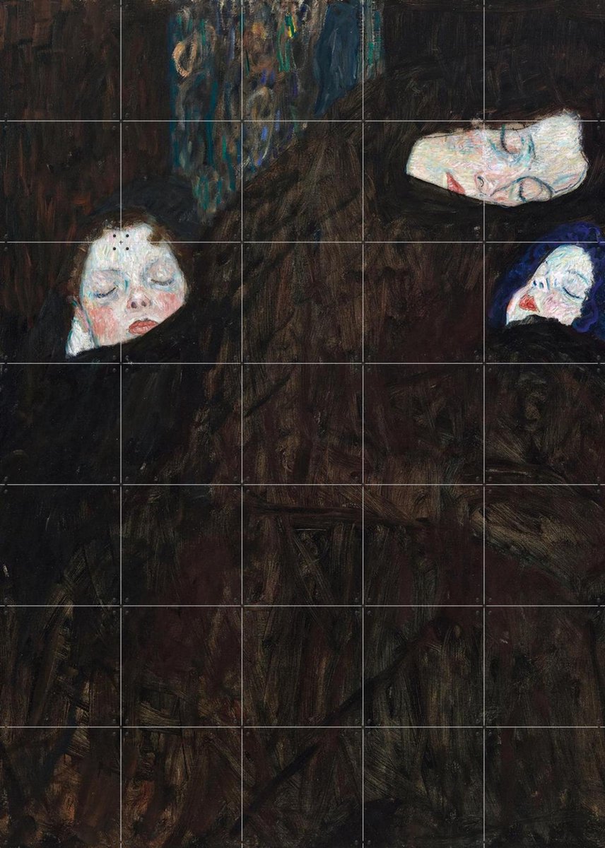 IXXI Mother with two Children 1909, Gustav Klimt & Bridgeman Images - 100 x 140 cm - Gratis ophangtool - Grote wanddecoratie en posters - Olieverf
