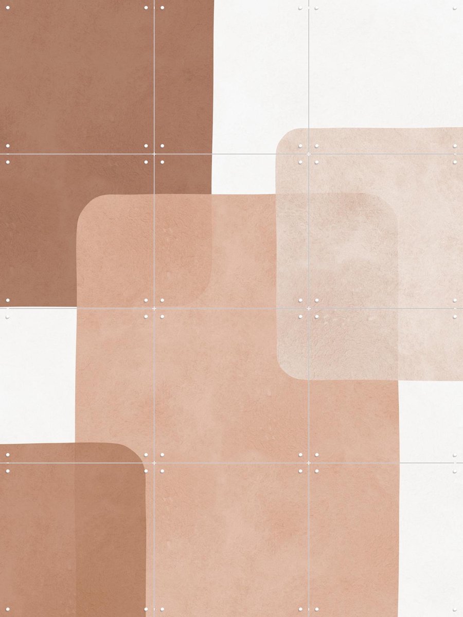 IXXI Boho watercolor strokes 3, Vitor Costa & Various - 60 x 80 cm - Gratis ophangtool - Grote wanddecoratie en posters - Aquarel, Geometrische Kunst