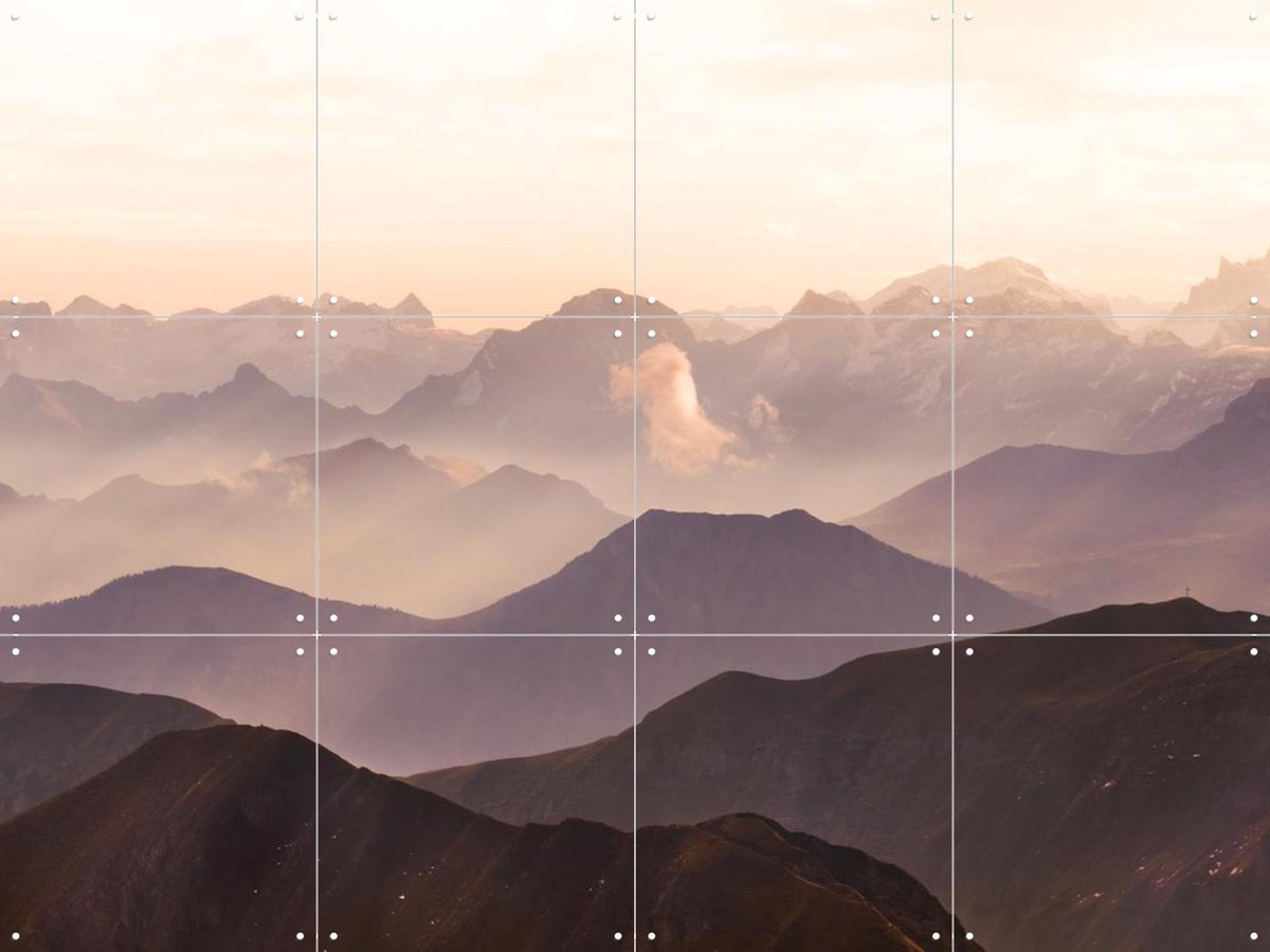 IXXI Brienzer Rothorn, Claire Droppert - 80 x 60 cm - Gratis ophangtool - Grote wanddecoratie en posters - Fotografie, Naturalisme, Minimalisme