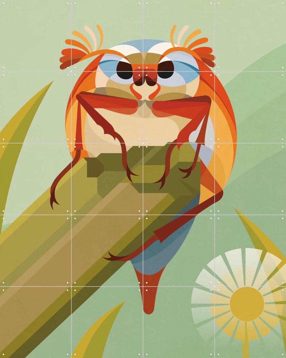 IXXI Meikever, Elke Uijtewaal - 80 x 100 cm - Gratis ophangtool - Grote wanddecoratie en posters - Speels, Geometrische Kunst, Digitale Kunst