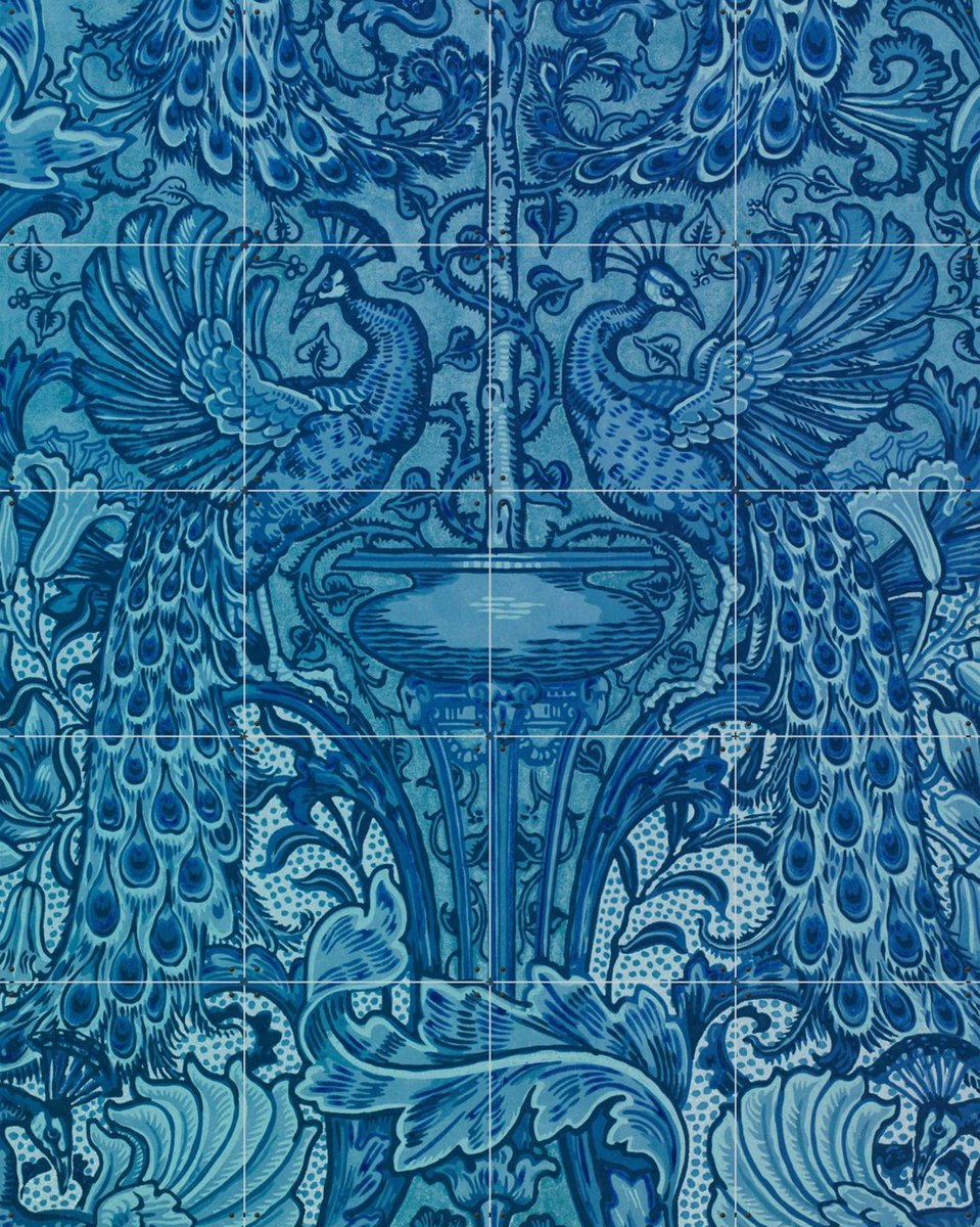 IXXI Plumes, Walter Crane & Victoria and Albert Museum - 80 x 100 cm - Gratis ophangtool - Grote wanddecoratie en posters - Vintage, Ornamenteel
