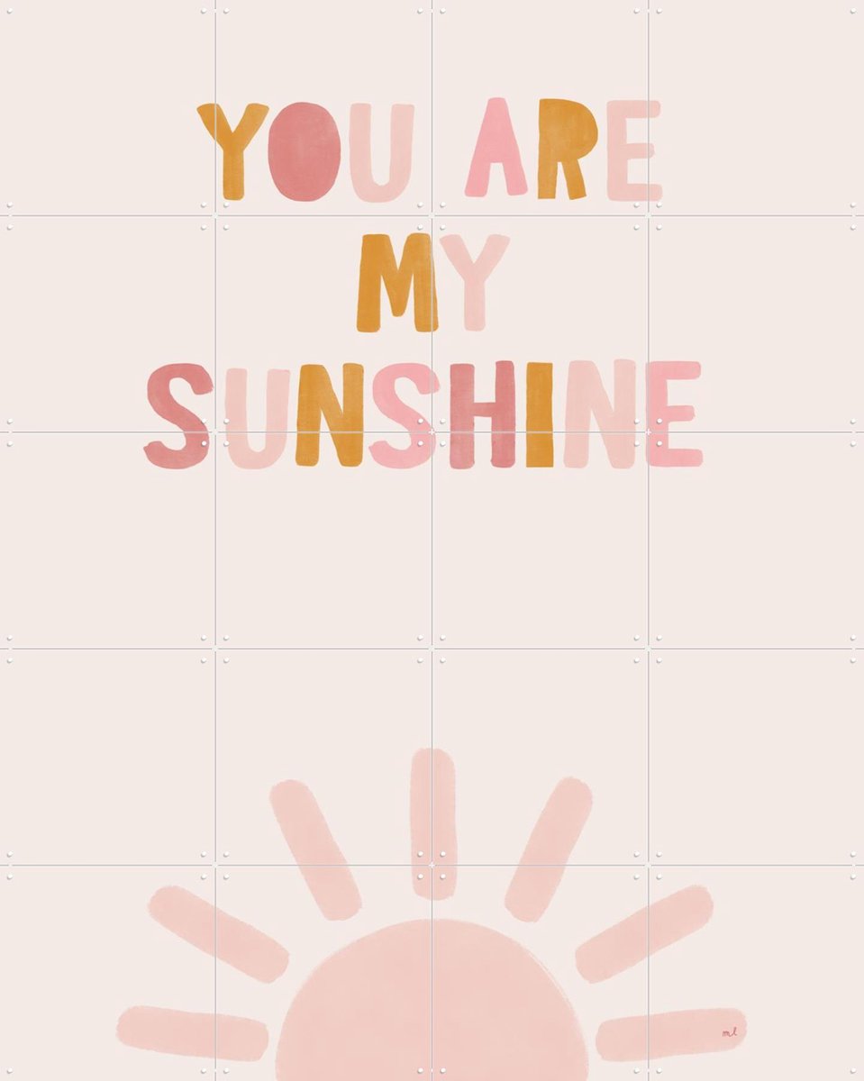 IXXI You Are My Sunshine, Menina Lisboa & Various - 80 x 100 cm - Gratis ophangtool - Grote wanddecoratie en posters Kinderkamer, Babykamer