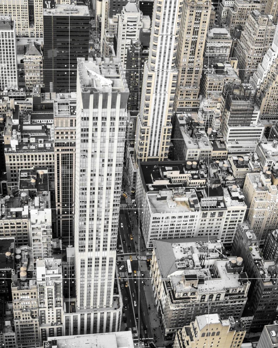 IXXI New York City, Pati Photography - 80 x 100 cm - Gratis ophangtool - Grote wanddecoratie en posters - Fotografie, Mancave, Woonkamer, Gang