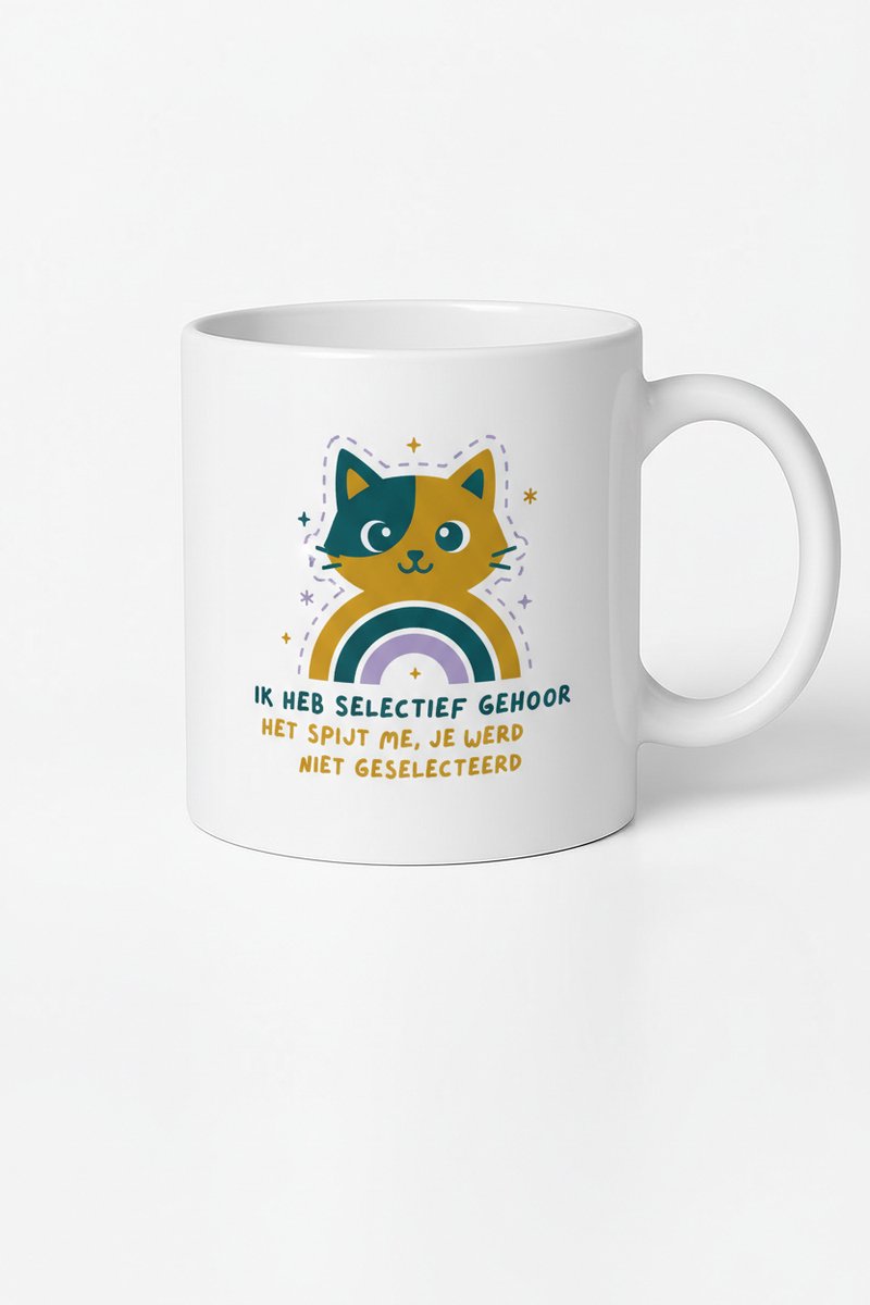 Ik Heb Selectief Gehoor Koffiemok - Grappige Cadeau Mok