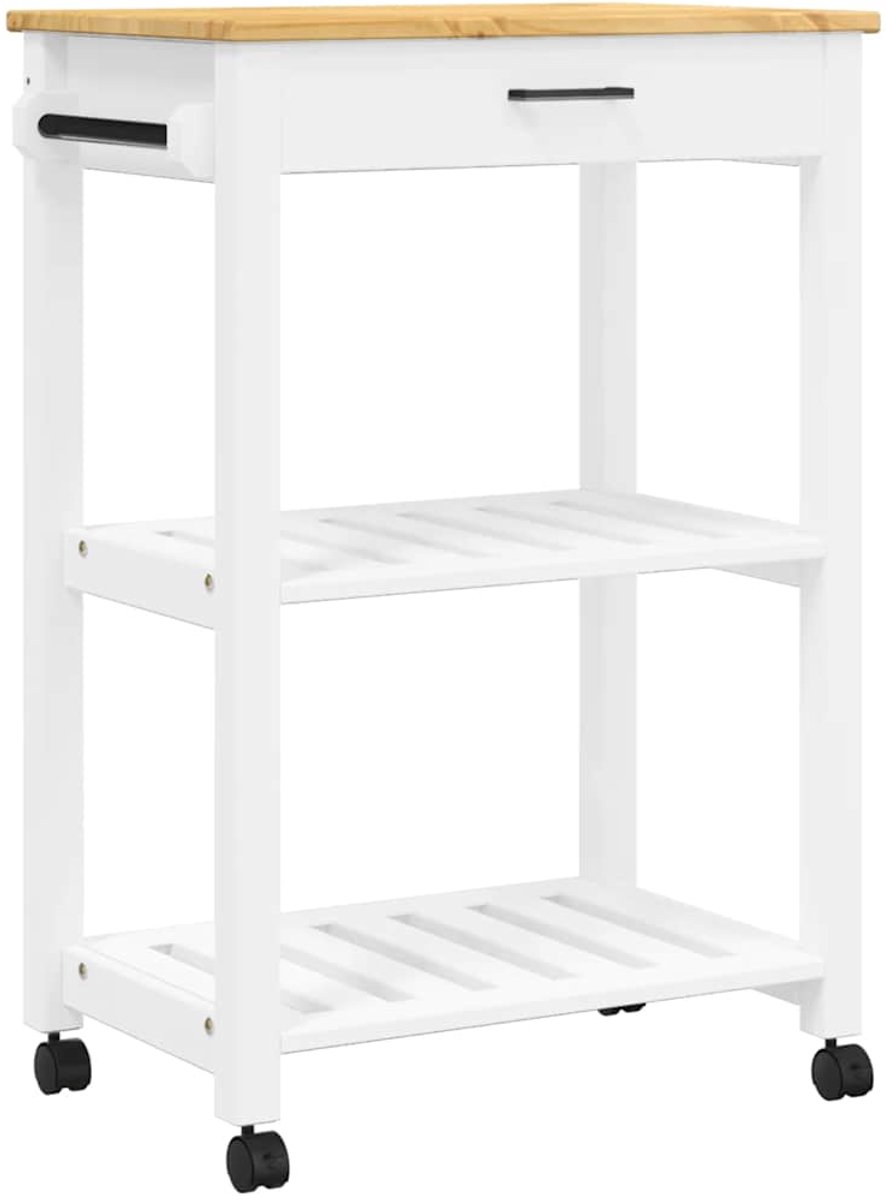 vidaXL - Keukentrolley - MONZA - 60x40x88,5 - cm - massief - grenenhout