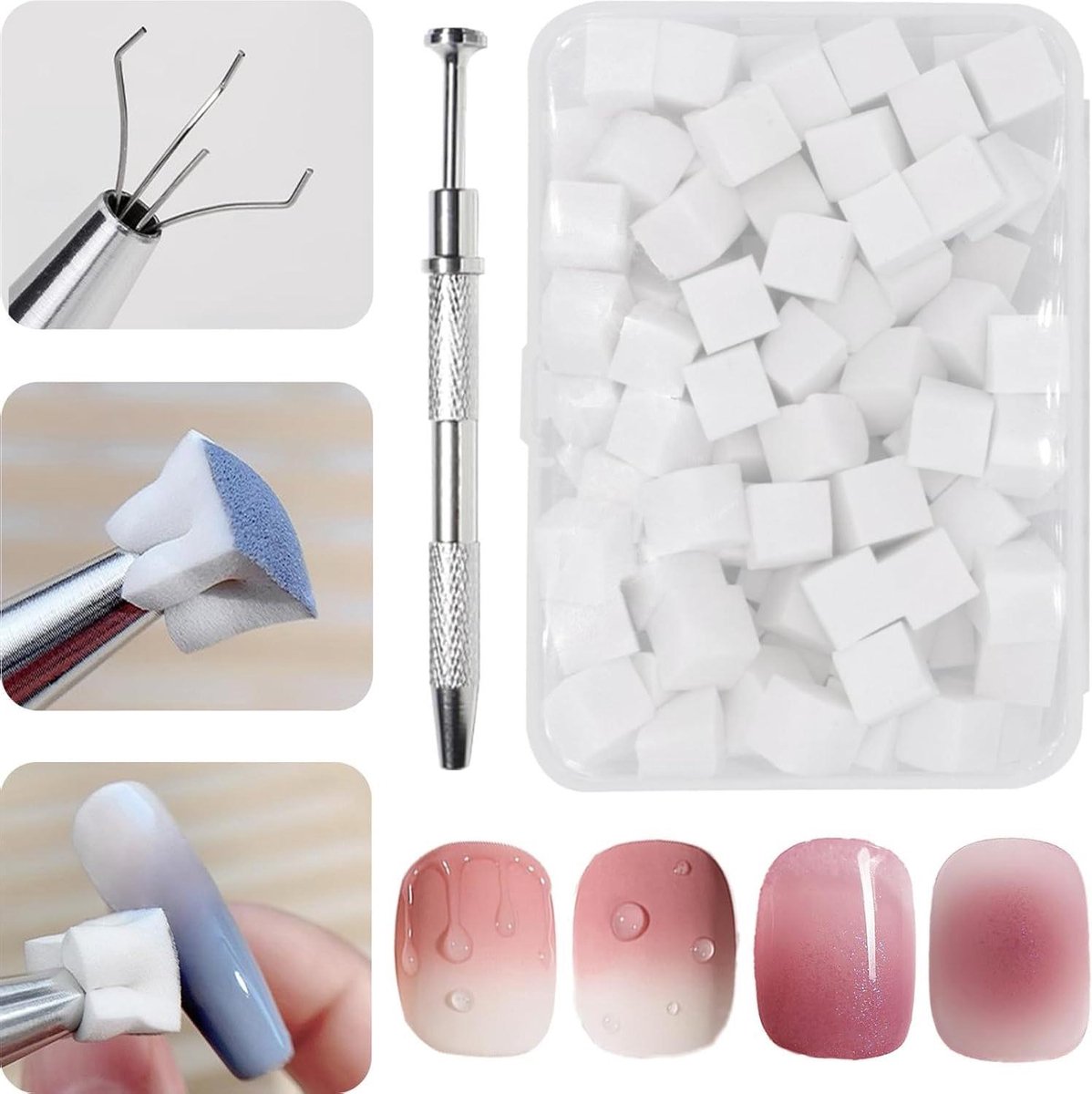 Nail Sponges - Ombre Nail Brush - Nail Art Tools voor Gradient Nail Art - Set van 250 Stuks