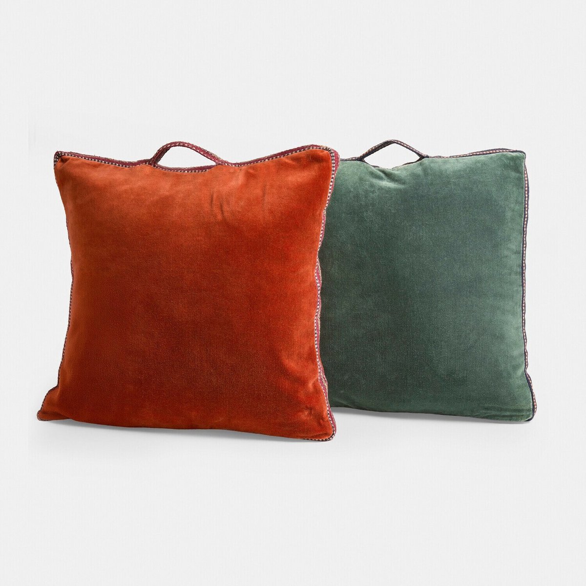 LOBERON Kussen set van 2 Olivienne rood/groen