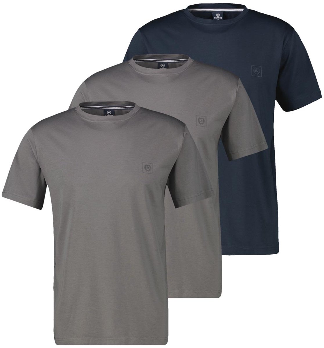 LERROS Heren t-shirt 3 pack Basic