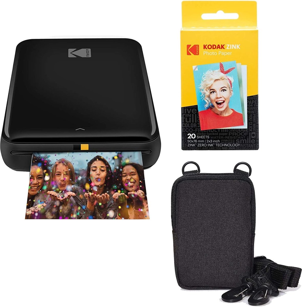 Draagbare Fotoprinter - Mobiele Printer Foto - Direct Printen - Zonder Inkt Cartridges - 2x3 Inch Prints - Zwart