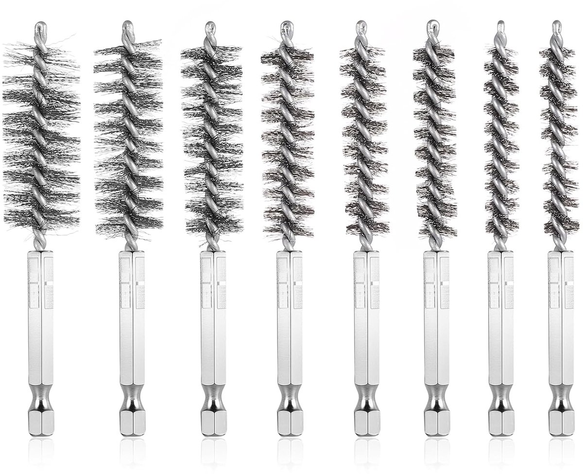Draadborstel Set - Boormachine Borstels - Oppervlak Reinigen - 8 Verschillende Maten - 8-19 mm