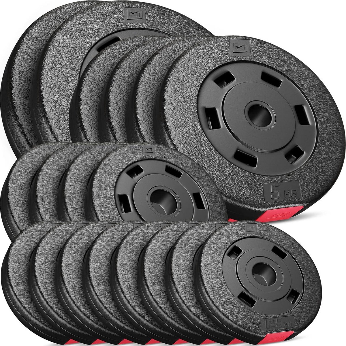 Halterschijven Set - Gewichtsschijven - Effectieve Krachttraining - Standaard 30 mm Boring - 60 kg Totaal