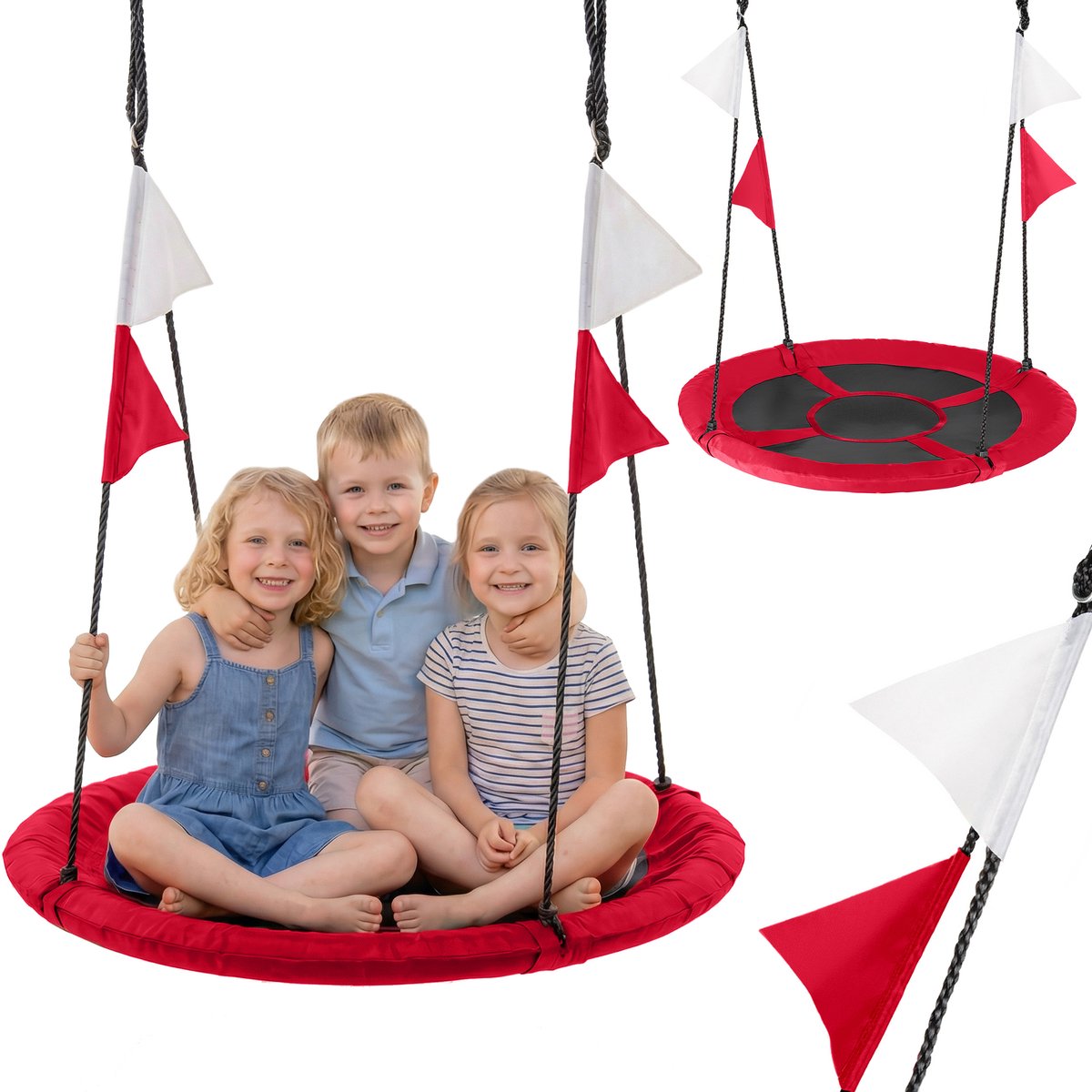 Outtec® Nestschommel XXL - tot 150 kg - Schommel, Kinderschommel, Hangende Schommel - Tuin, Terras, Balkon, Veranda