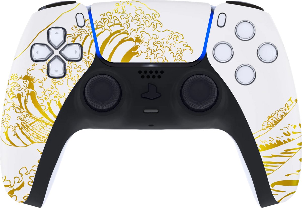 Clever White Kanagawa Wave Controller (PS5 compatibel)