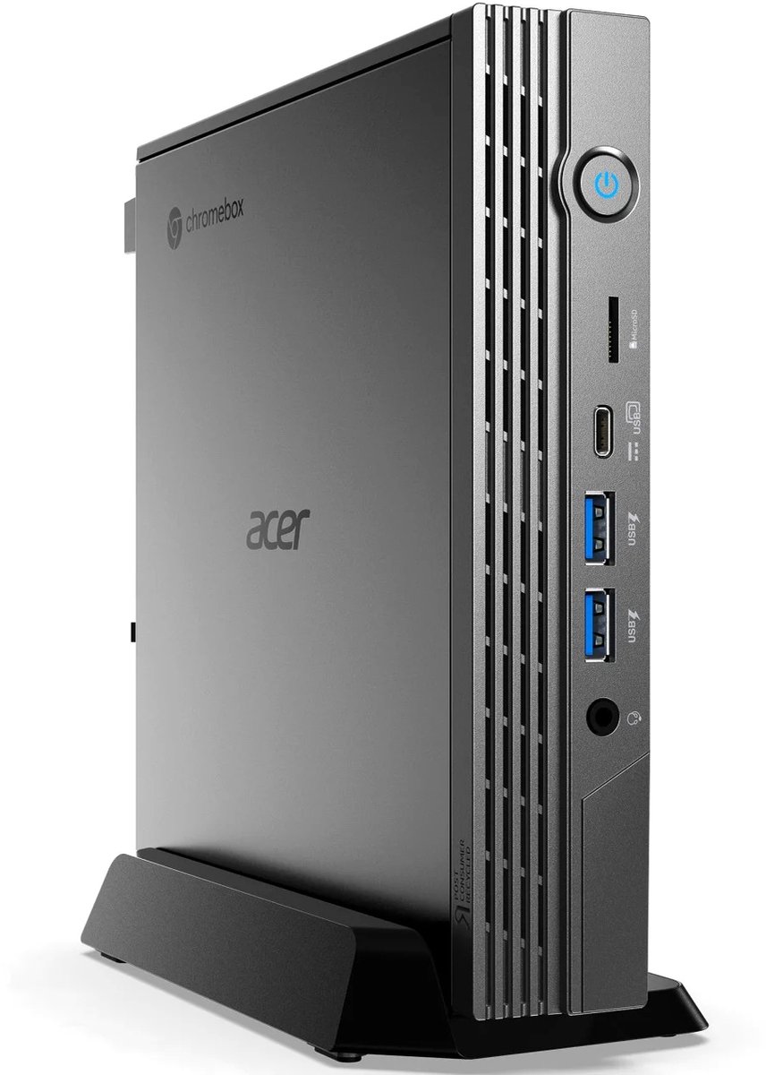Acer Chromebox CXI5 Intel® Core™ i5 i5-1235U 16 GB DDR4-SDRAM 256 GB SSD ChromeOS Mini PC Zilver
