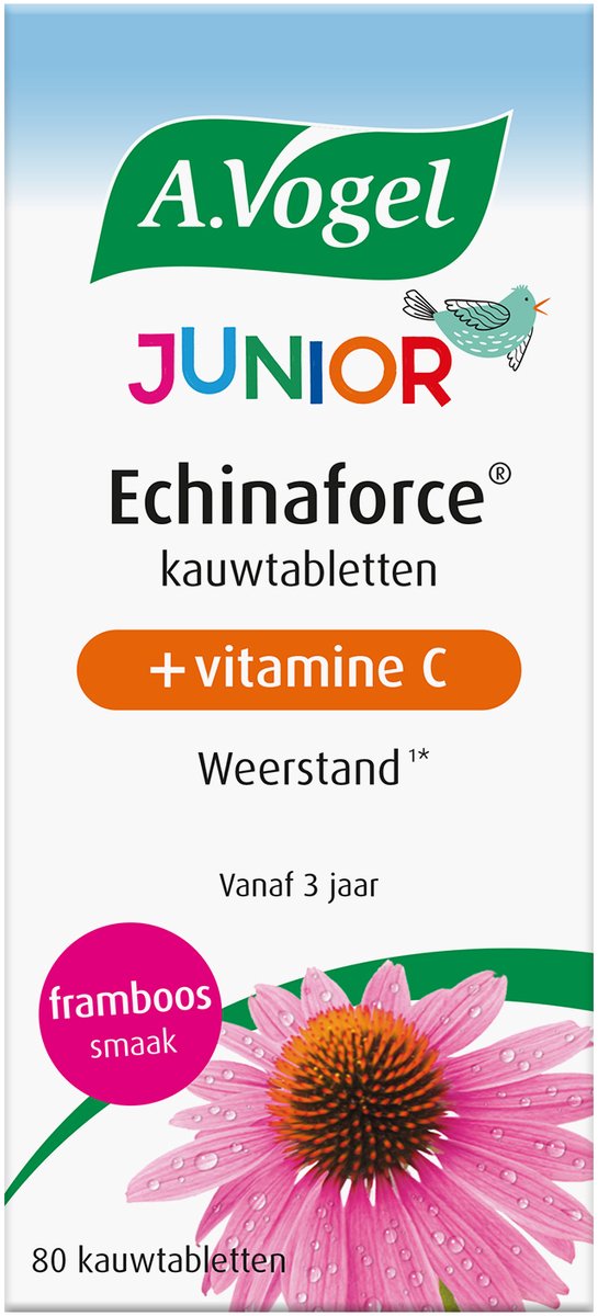 Bol.com A.Vogel Echinaforce Junior + Vitamine C kauwtablet - Ondersteunt de weerstand bij kinderen - 80 st aanbieding