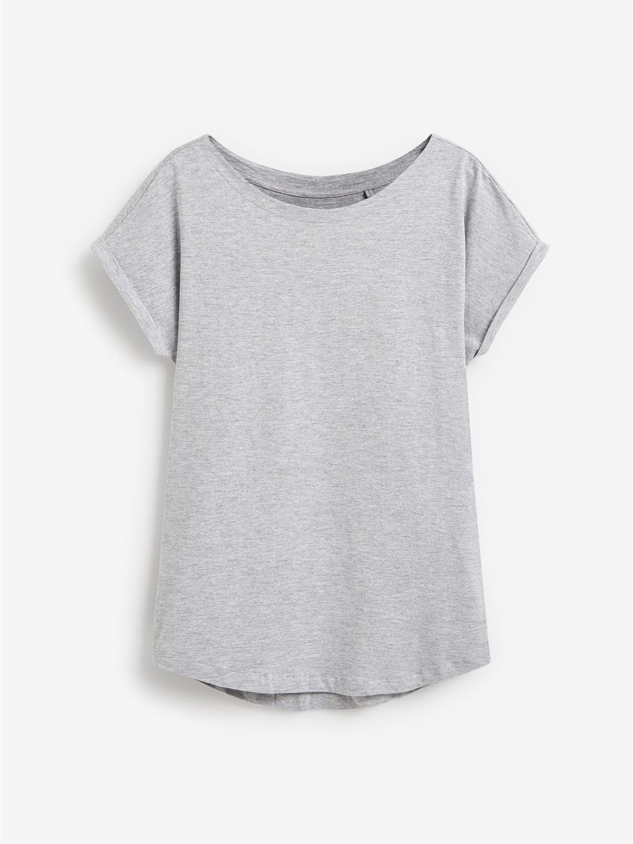 Next - Dames - T-shirt met kapmouwtjes - Grijs